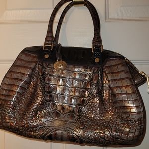 Metallic brown tote